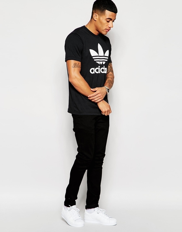 adidas Originals T Shirt With Trefoil Logo Aj8830, $30 | Asos | Lookastic