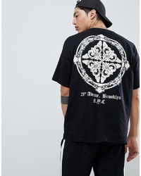 ASOS DESIGN Oversized T Shirt With Baroque Back Print