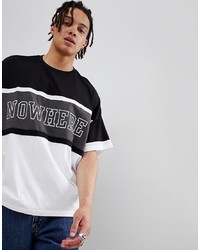 ASOS DESIGN Oversized T Shirt With Colour Block And Text Print