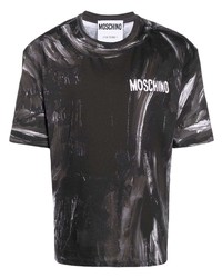 Moschino Paint Effect Short Sleeve T Shirt