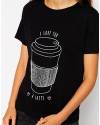 Asos Petite T Shirt With I Love You Latte Print