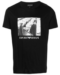 Emporio Armani Photo Print Cotton T Shirt