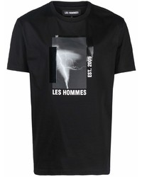 Les Hommes Photograph Print Cotton T Shirt