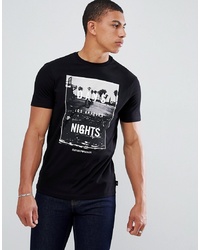 Emporio Armani Photographic Los Angeles Print T Shirt In Black