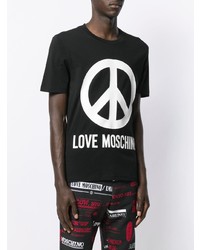 Love Moschino Piece Sign Logo T Shirt