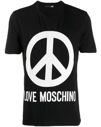 Love Moschino Piece Sign Logo T Shirt