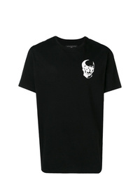 Philipp Plein Platinum Cut Flocked Skull T Shirt
