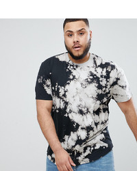 ASOS DESIGN Plus Relaxed Longline T Shirt In Bleach Wash
