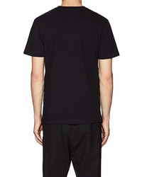 Yohji Yamamoto Pour Homme Logo Embroidered Cotton T Shirt