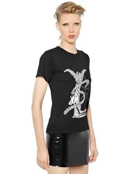 Saint Laurent Printed Cotton Jersey T Shirt