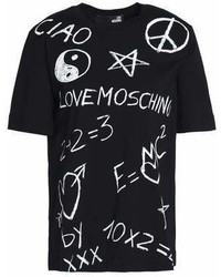 Love Moschino Printed Cotton Jersey T Shirt