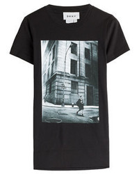 DKNY Printed Cotton T Shirt