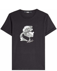Karl Lagerfeld Printed Cotton T Shirt