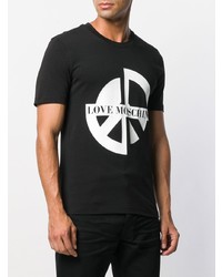 Love Moschino Printed Peace Sign T Shirt
