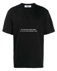 MSGM Printed Phrase T Shirt
