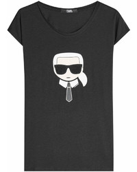 Karl Lagerfeld Printed T Shirt With Cotton