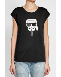 Karl Lagerfeld Printed T Shirt With Cotton
