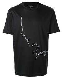 Giorgio Armani Profile Sketch Print T Shirt