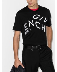 Givenchy Refracted Design Logo Embroidered T Shirt