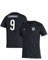 adidas Robert Lewandowski Black Bayern Munich Amplifier Name Number T Shirt
