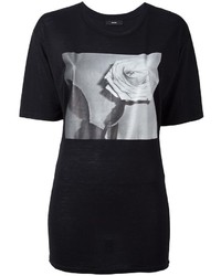 Diesel Rose Print T Shirt
