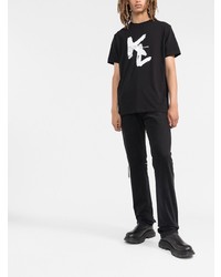 Karl Lagerfeld Rue St Guillaume Logo Print Cotton T Shirt