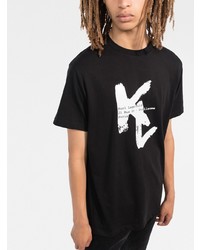 Karl Lagerfeld Rue St Guillaume Logo Print Cotton T Shirt