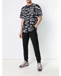 Moschino Safety Pin Slogan Patch T Shirt