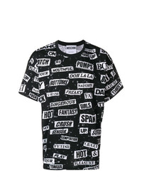 Moschino Safety Pin Slogan Patch T Shirt