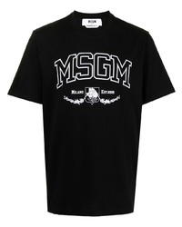MSGM School Logo Print T Shirt