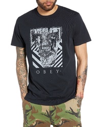 Obey Scratched Icon Graphic T Shirt