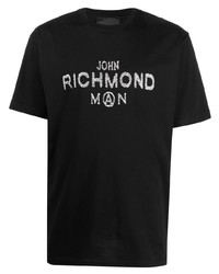John Richmond Sequin Embellished Logo T Shirt