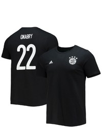 adidas Serge Gnabry Black Bayern Munich Amplifier Name Number T Shirt