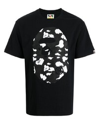 A Bathing Ape Shark Camouflage Logo Print T Shirt