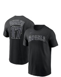Nike Shohei Ohtani Black Los Angeles Angels Black White Name Number T Shirt At Nordstrom
