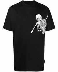 Philipp Plein Skeleton Logo Print T Shirt