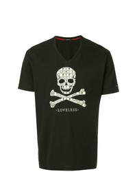 Loveless Skull And Crossbones Print T Shirt