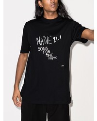 Song For The Mute Slogan Print Cotton T Shirt