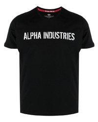 Alpha Industries Slogan Print Cotton T Shirt