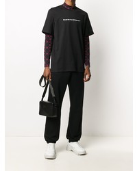 MSGM Slogan Print Short Sleeve T Shirt