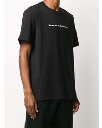 MSGM Slogan Print Short Sleeve T Shirt