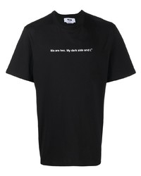 MSGM Slogan Print Short Sleeve T Shirt