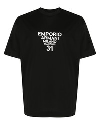 Emporio Armani Slogan Print T Shirt