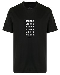 Armani Exchange Slogan Print T Shirt