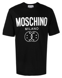 Moschino Smiley Logo Print T Shirt
