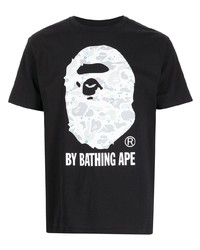 A Bathing Ape Space Camo Logo T Shirt