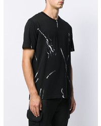 Les Hommes Splash Print T Shirt