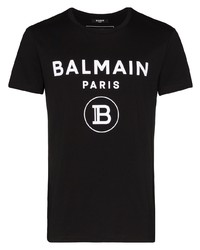 Balmain Stamp Logo Print T Shirt