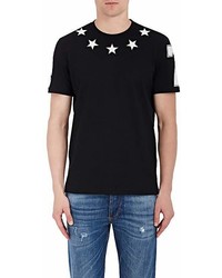 Givenchy Star Appliqud Cotton Jersey T Shirt