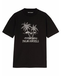 Palm Angels Sunset Palms Classic Tee Black White